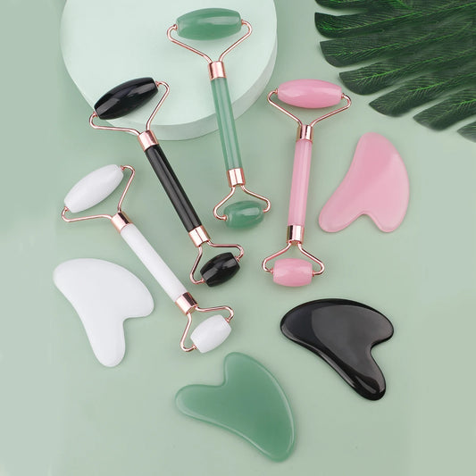 2Pcs Double-End Gua Sha Massage Roller