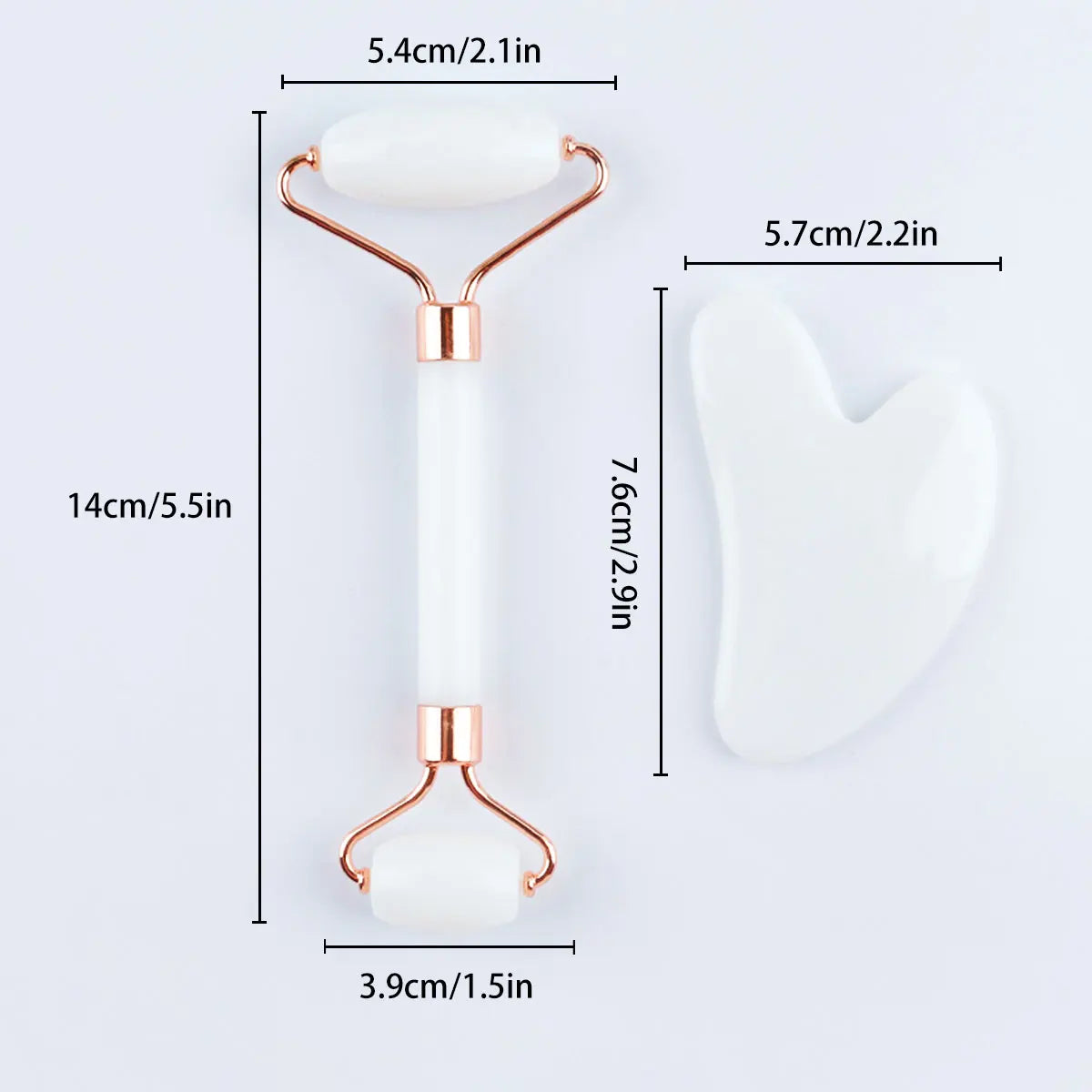 2Pcs Double-End Gua Sha Massage Roller