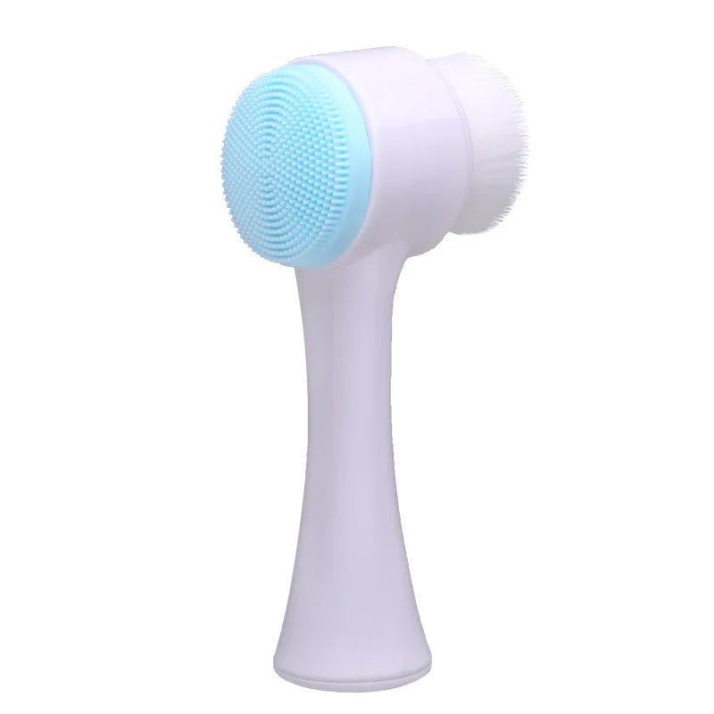 3D Double Silicone Facial Cleansing Brush 