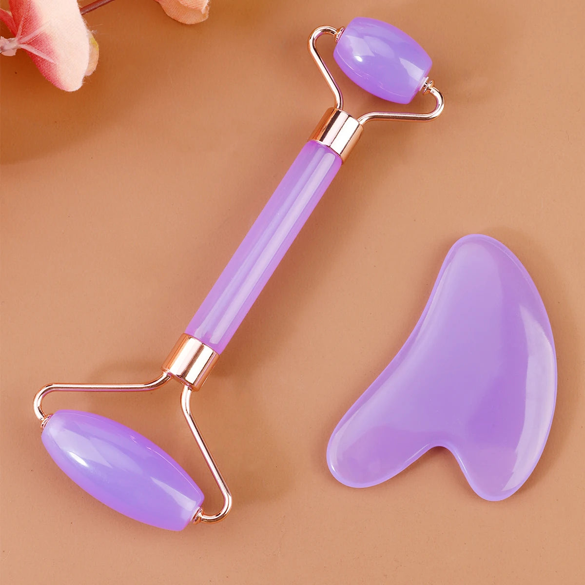 2Pcs Double-End Gua Sha Massage Roller