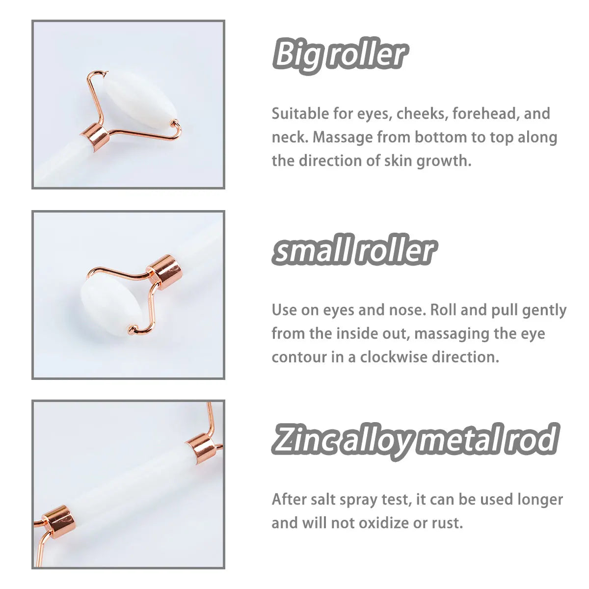 2Pcs Double-End Gua Sha Massage Roller